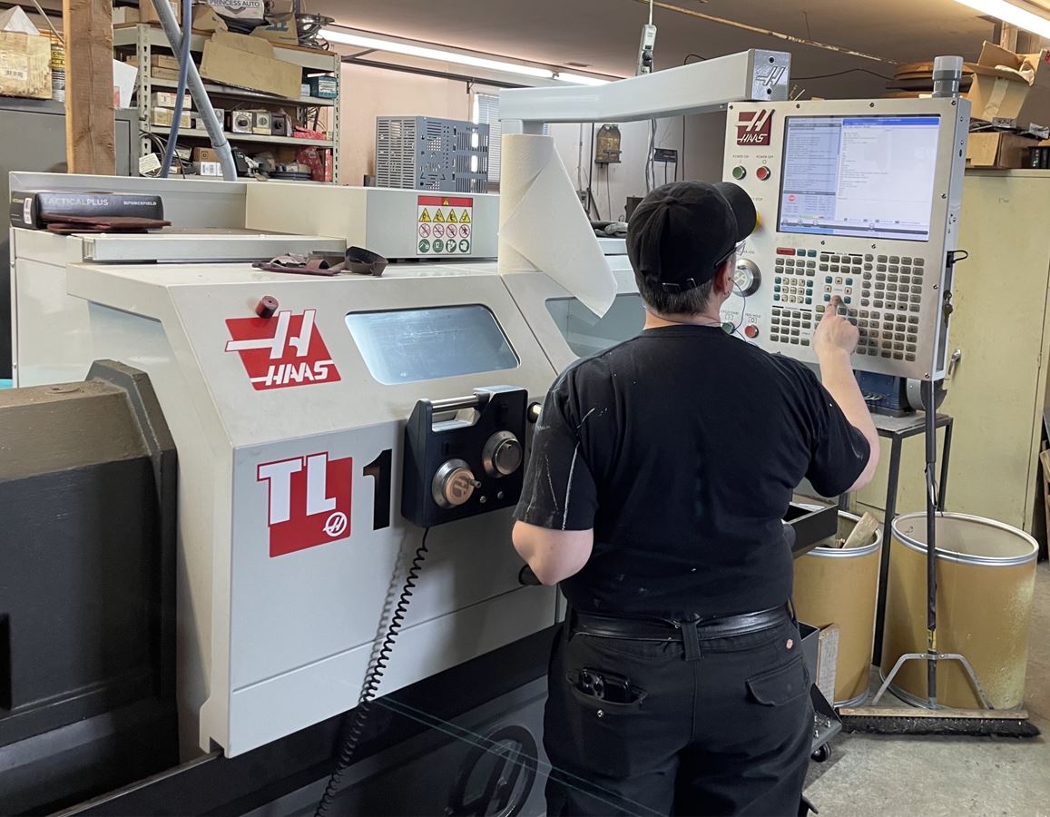 Our Haas lathe is fully operational this spring! 