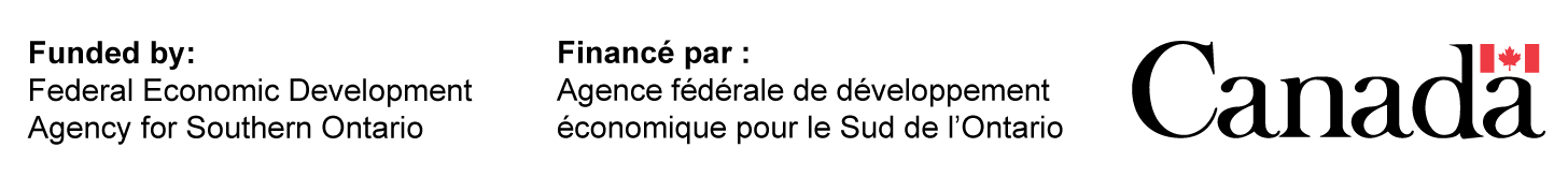 bilingual FedDev Ontario acknowledgement graphic